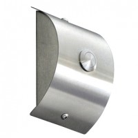 domed doorbell, stainless steel, wall-mounted