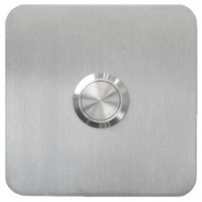 square doorbell, stainless steel, flush-mounted