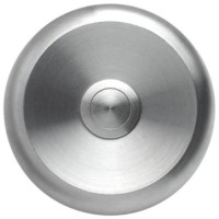 round doorbell, massive stainless steel, wall-mounted